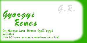 gyorgyi remes business card